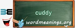 WordMeaning blackboard for cuddy